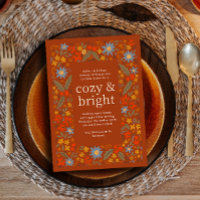 Fall Folksy Floral Frame Autumn Party