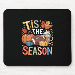 Fall Football Autumn Pumpkin Coffee Lover Mouse Pad