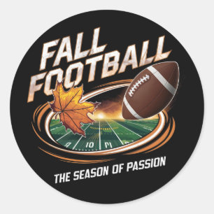 fall football classic round sticker