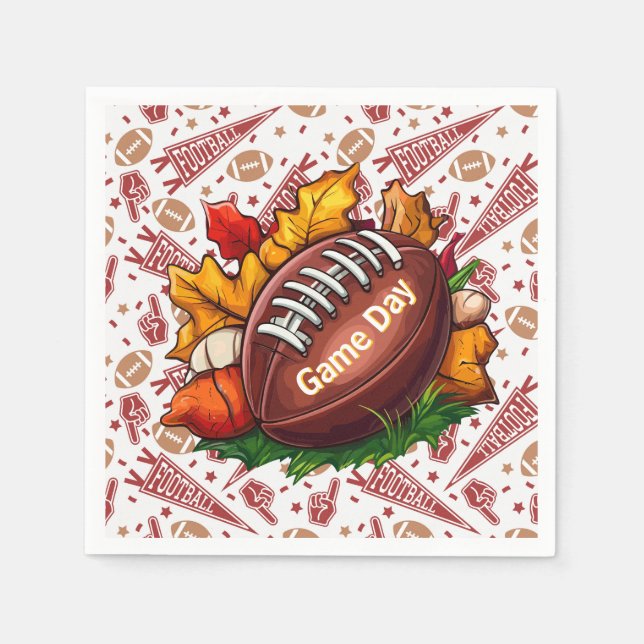 Fall Football Season Paper  Napkin (Front)