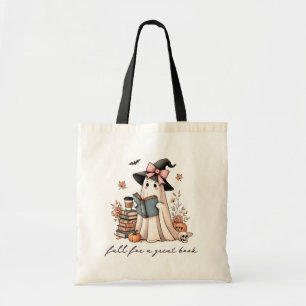 Fall For A Great Book Halloween Cute Teacher Tote Bag
