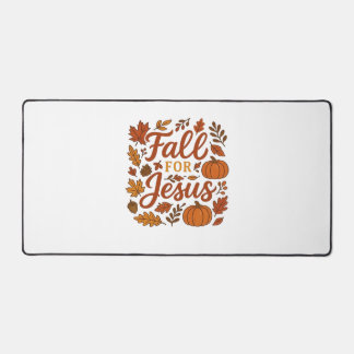 Fall For Jesus Autumn Pumpkin Christian Faith Clas Desk Mat