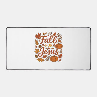 Fall For Jesus Autumn Pumpkin Christian Faith Clas Desk Mat