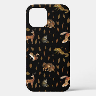 Fall Forest Animals Autumn Leaves iPhone 12 Case