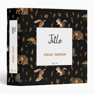 Fall Forest Animals Autumn Leaves School Binder