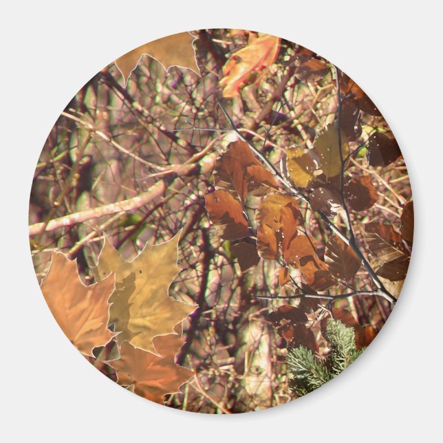Fall Forest Bush Camouflage Magnet (Front)