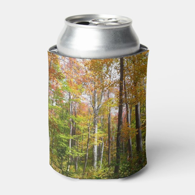 Fall Forest I Autumn Landscape Photography Can Cooler (Can Front)