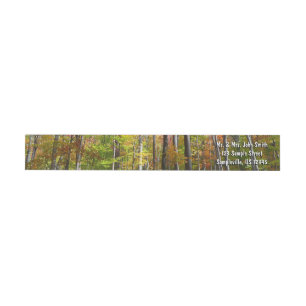 Fall Forest I Autumn Landscape Photography Wrap Around Label