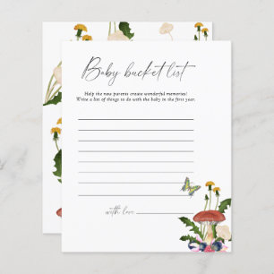 fall forest mushrooms - Baby bucket list game