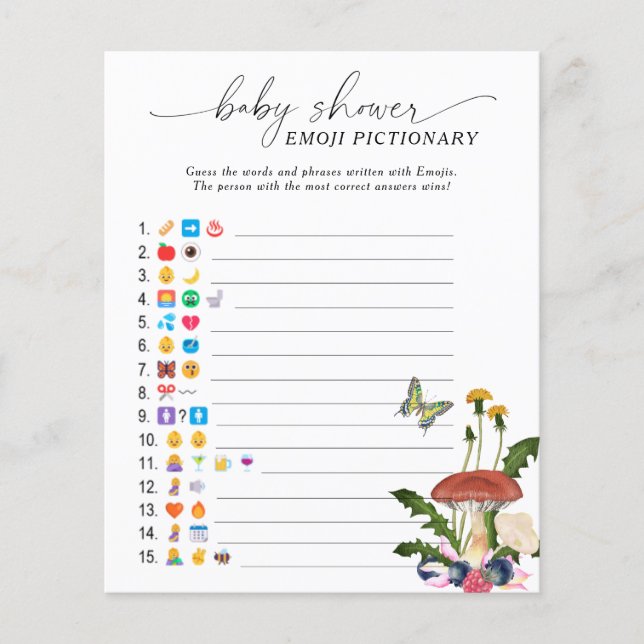 fall forest mushrooms - Baby emoji (Front)
