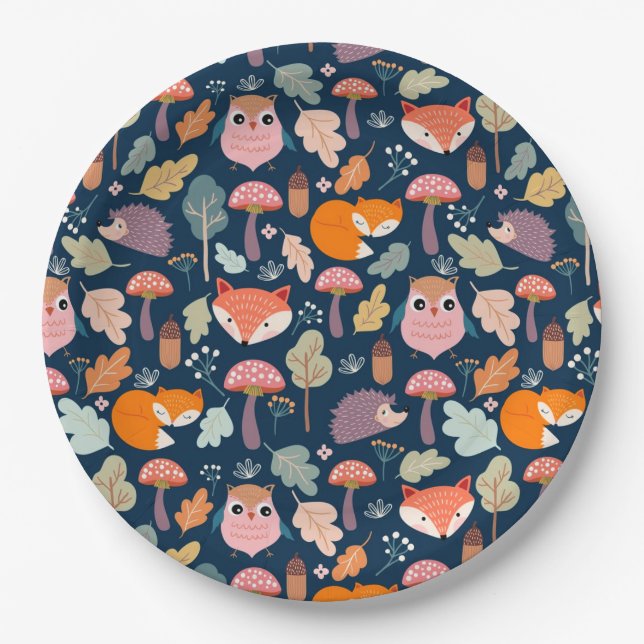 Fall/Forest Paper Plate (Front)