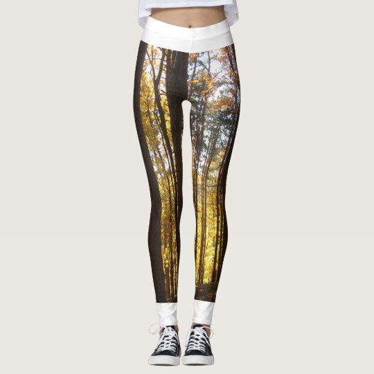 Fall Forest Print Leggings