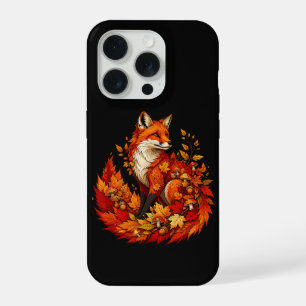 Fall Fox Autumn Forest Leaves Acorns Mushrooms iPhone 15 Pro Case