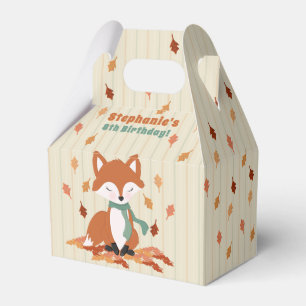 Fall Fox Woodland Birthday Favor Box
