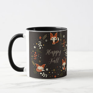 Fall Foxes with customizable text Mug