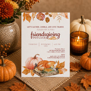 Fall Friendsgiving Dinner Invitation