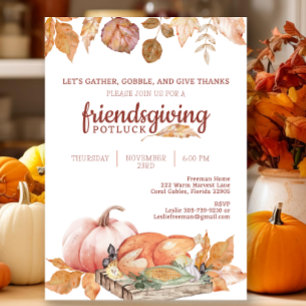 Fall Friendsgiving Dinner Invitation