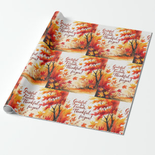 Fall friendsgiving wrapping paper