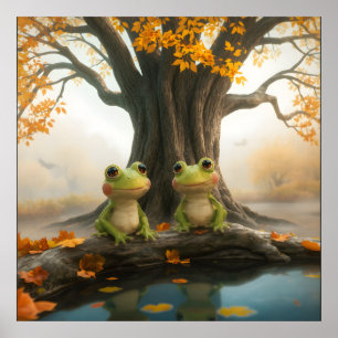 Fall Frogs Poster