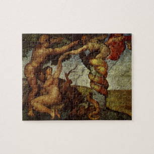 Fall from the Garden of Eden by Michelangelo Jigsaw Puzzle
