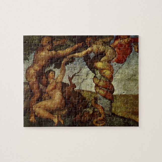 Fall from the Garden of Eden by Michelangelo Jigsaw Puzzle (Horizontal)