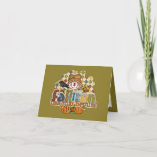 Fall fun Seasonal scarecrow add sentiment Holiday Card