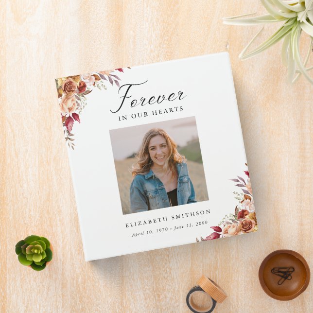 Fall Funeral Forever in our Hearts Poem Prayer Binder (In Situ)