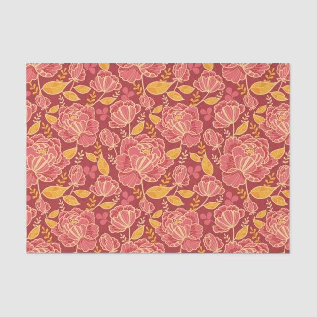 Fall garden vertical pattern background tissue paper (Front)