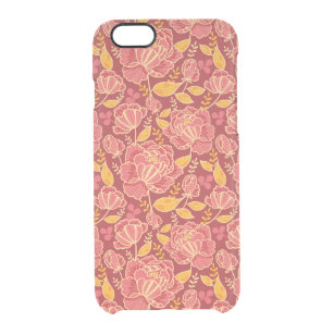 Fall garden vertical pattern background clear iPhone 6/6S case