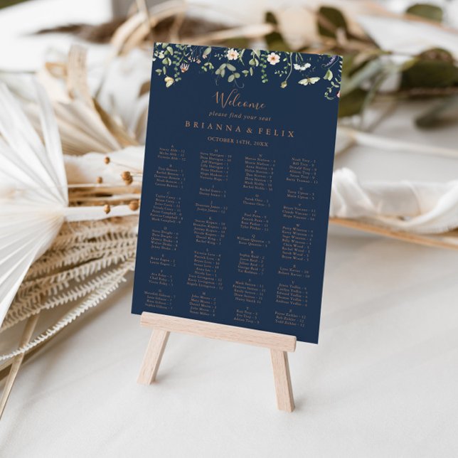 Fall Garden Wildflower Alphabetical Seating Chart (Creator Uploaded)