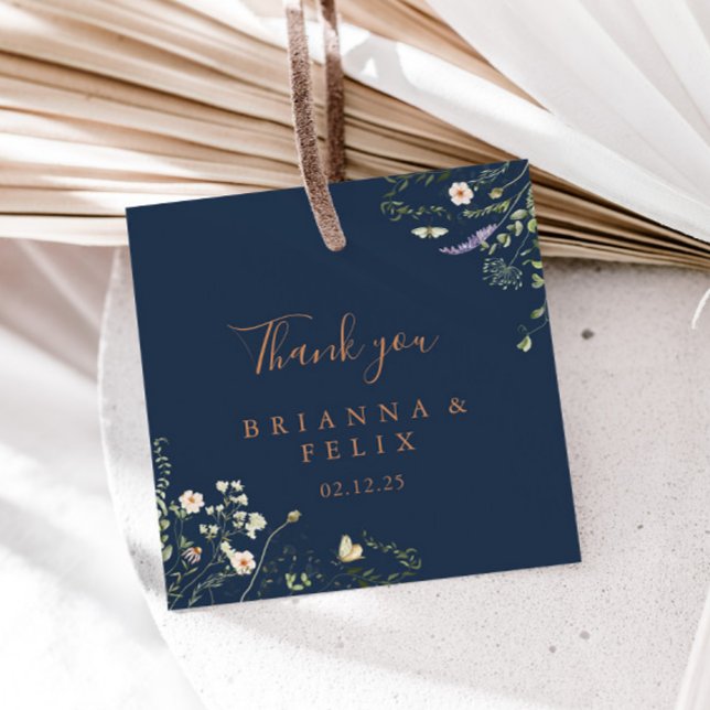 Fall Garden Wildflower Wedding Favour Tags (Creator Uploaded)