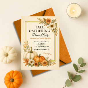 Fall Gathering Dinner Party Invitation