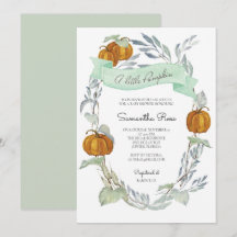 Fall Gender Neutral Baby Shower Invitations