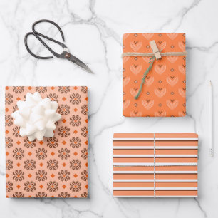 Fall Geometric Pattern Set of Wrapping Paper