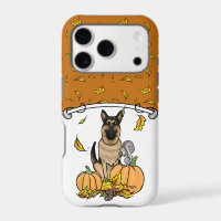 Fall German Shepherd Dog (black tan) Pumpkins Cute