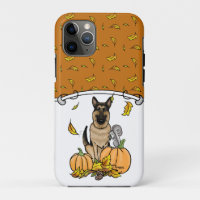 Fall German Shepherd Dog (black tan) Pumpkins Cute
