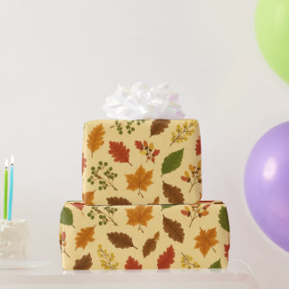 Fall Gift Wrapping Paper - Autumn Leaves
