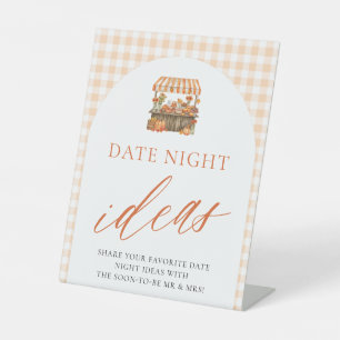 Fall Gingham Fresh Off The Market Date Night Ideas Pedestal Sign