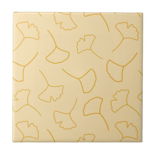 Fall Ginkgo Abstract Pattern Tile