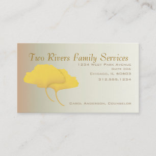 Fall Ginkgo Leaves Business Card