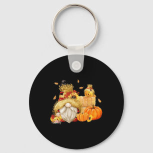 Fall Gnome Scarecrow Gnome Fall Halloween Thanksgi Keychain