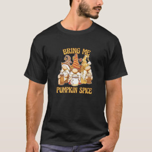 Fall Gnomes Bring Pumpkin Spice Autumn Latte Sayi T-Shirt