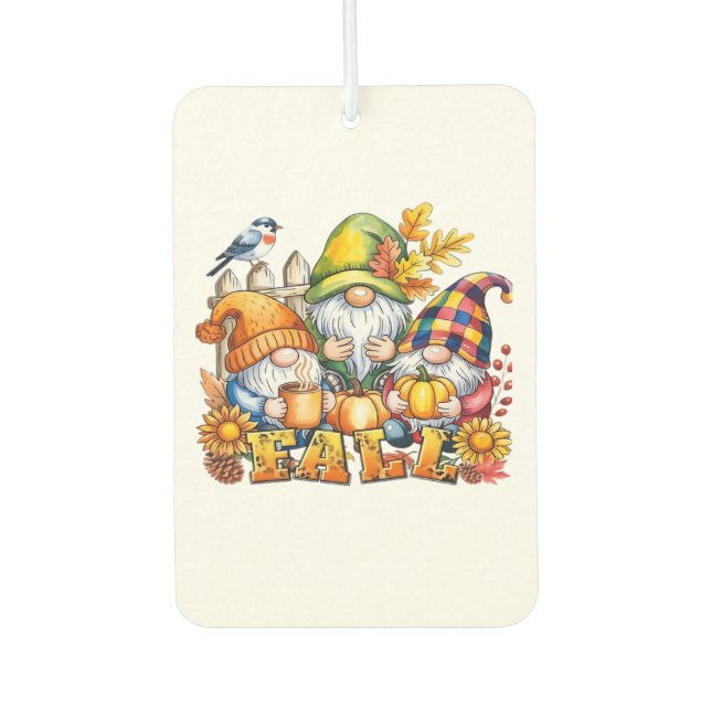 Fall Gnomes Sublimation Autumn Love Classic T-Shir Air Freshener (Front)
