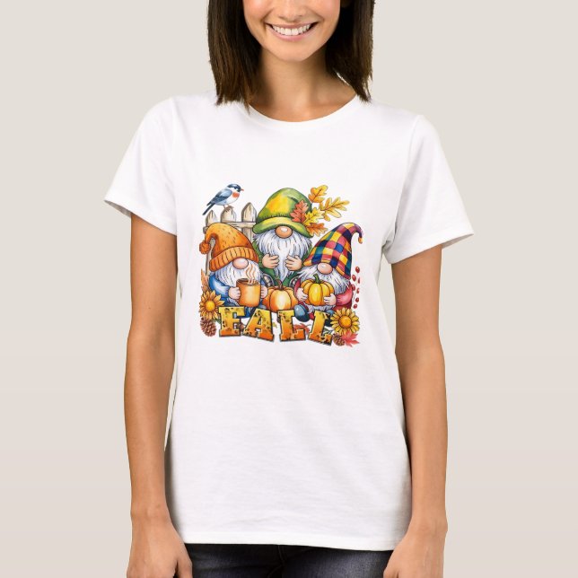 Fall Gnomes Sublimation Autumn Love Classic T-Shir T-Shirt (Front)