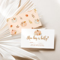 Fall gold foil pumpkin how big mommy's belly