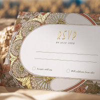 Fall Gold RSVP Insert Vintage Art Nouveau