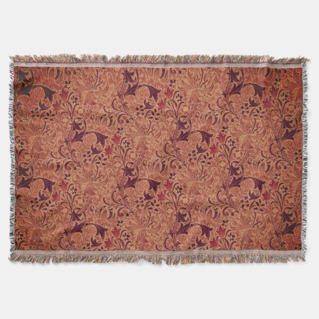 Fall Golden Lily  Throw Blanket (Front)