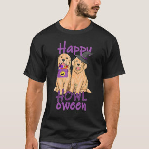 Fall Golden Retriever  Halloween Happy Howl O Ween T-Shirt