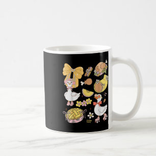 Fall Goose, Floral Fall Coquette, Girly Autumn Goo Coffee Mug