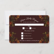 Fall Gothic Wedding Rustic Orange Maroon